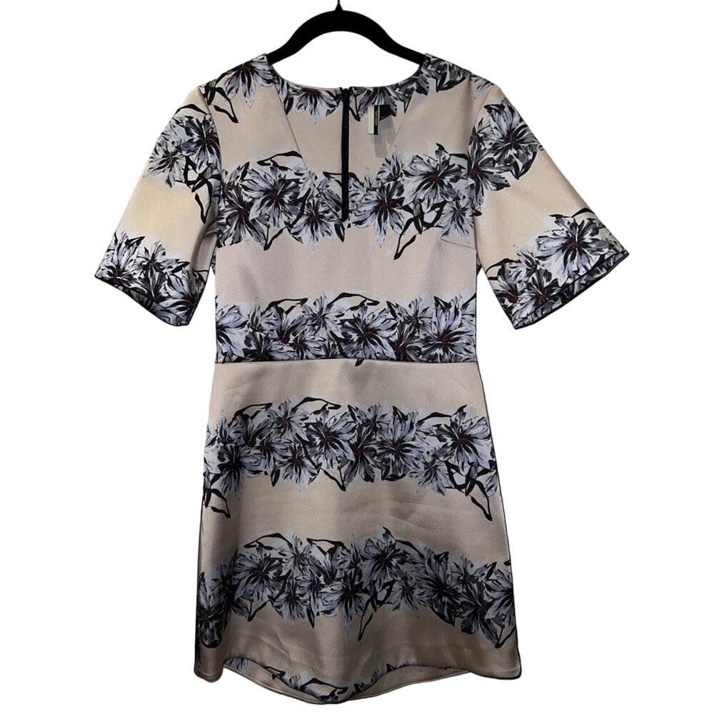 TopShop floral dress size 4 ivory Multi color flowers